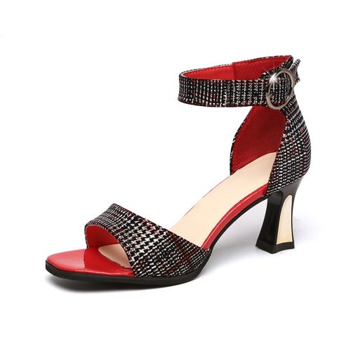 main image5Comemore 2021 Fashion Red Bottom Open Toe High Heel Shoe Ladies Dress Bridal Summer Pumps Sandals