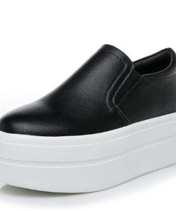 main image5Hot 2022 New Spring Top Cowhide Platform Shoes Woman Sneaker Non slip Comfort Winter High Heels