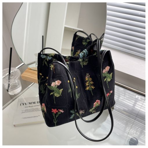 main image5Luxury Brand Large Flowers Tote Bag 2022 New High quality Fabric Women s Designer Handbag High