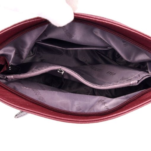 main image5Multi layer Pockets Women Leather Shoulder Bag Luxury Handbags Women Bags Designer Small Crossbody Bags For