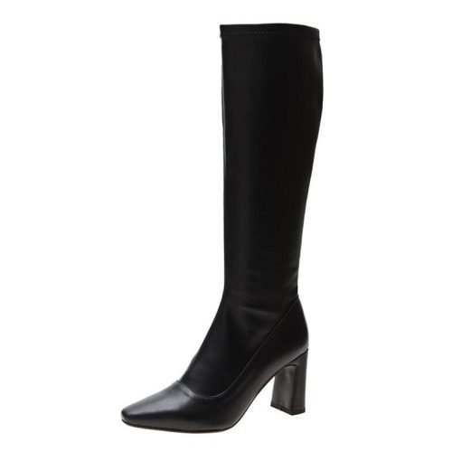 main image5Woman boots Women s boots thick heel boots 2022 winter new high boots pointed high heel
