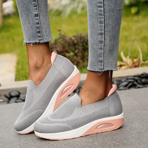 main image5Women Sneakers Slip On Spring Summer Cushioning Sports Shoes for Female Wine Red Comfortable Women s