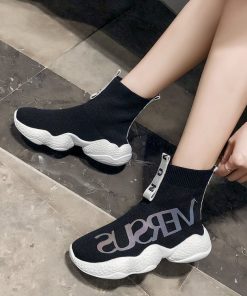 main image5women casual shoes sneakers women flats shoes 2020 high top socks sports shoes stretch boots shoe