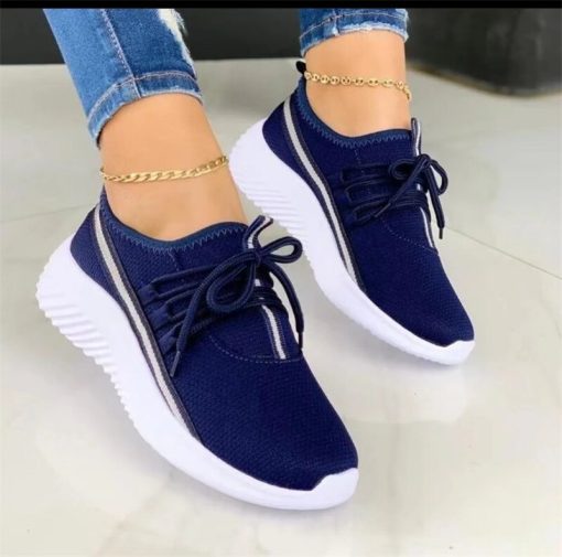 variant image02022 Women s Knitted Mesh Sneakers Fashion Soft Bottom Breathable Outdoor Leisure Walking Shoes Summer Women