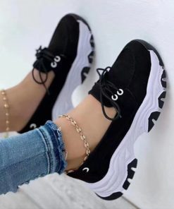 variant image02023 New Thick soled Women s Sports Shoes Fashion Casual Comfortable Slip on Flat Shoes Women