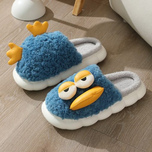 variant image0Cute Duck Slippers Women Shoes Winter Slippers Indoor House Shoes Warm Plush Slipper Couples Home Platform