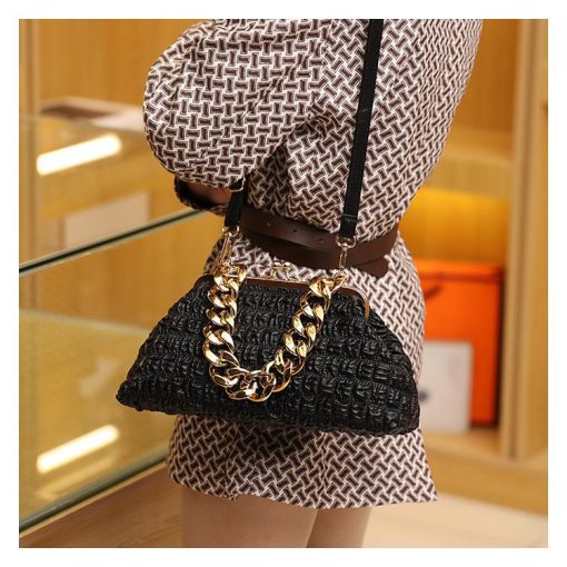 variant image0Luxury Designer Clip Crossbody Bags For Women 2022 Handbag Evening Clutches With Thick Chain Ladies Messenger