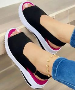variant image0Thick Bottom Sandals Shoes Women Fish Mouth Women Shoe Beach Shoes For Women Ankle Strap Sandals