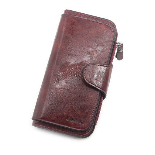 variant image0Women s wallet made of leather Wallets Three fold VINTAGE Womens purses mobile phone Purse Female