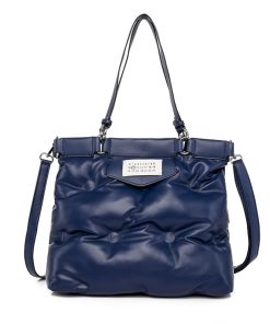 variant image1New 2023 Fashion Women Handbag Space Cotton Soft Casual Bags Patent Feather Down Shoulder Bag Women