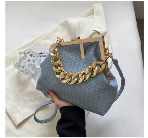 variant image1Solid Color Trend Weaving Crossbody Bags For Women 2022 Small Clutch Female Party Handbags And Purses