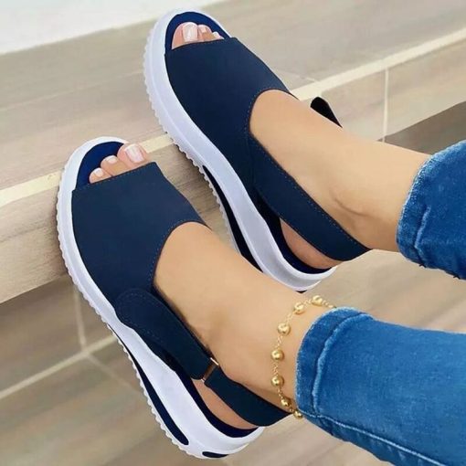 variant image1Thick Bottom Sandals Shoes Women Fish Mouth Women Shoe Beach Shoes For Women Ankle Strap Sandals