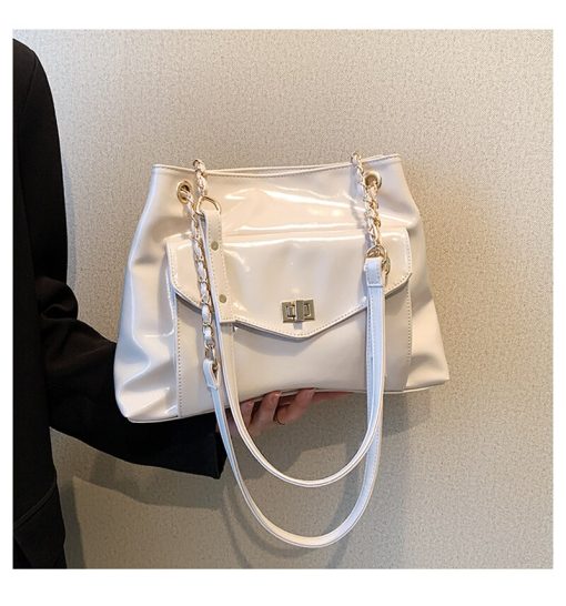 variant image1Women s Casual Shoulder Bags Quality Oil Wax Skin Tote Bag Simple Brand Designer Handbag Female