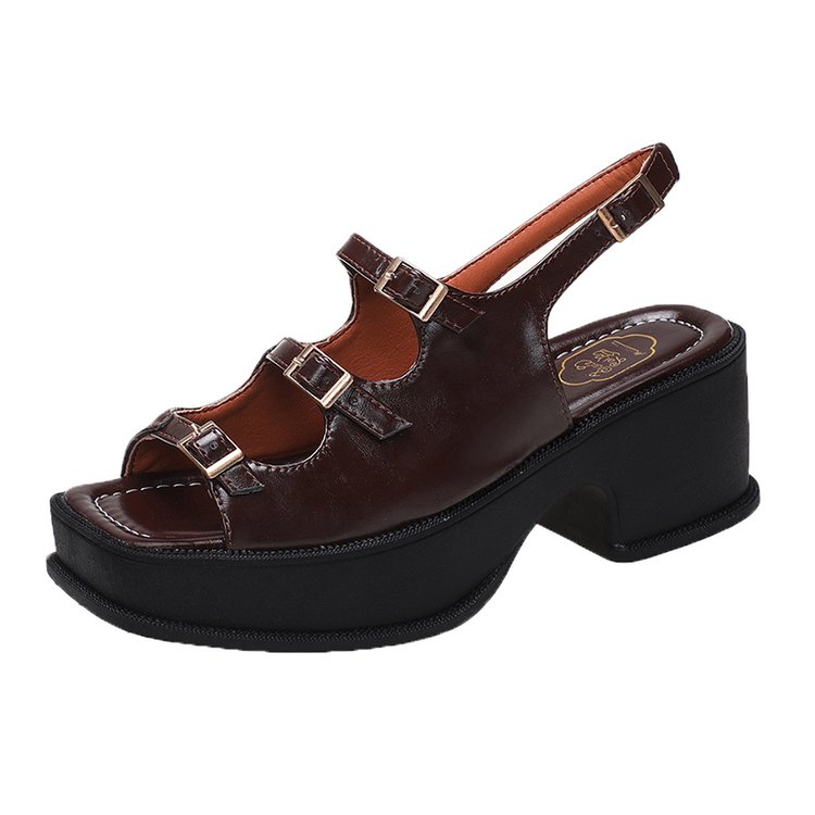 variant image22022 New Platform Sandals Ladies High Heels Summer Women s Shoes Wedge Sandals Open Toe Shallow