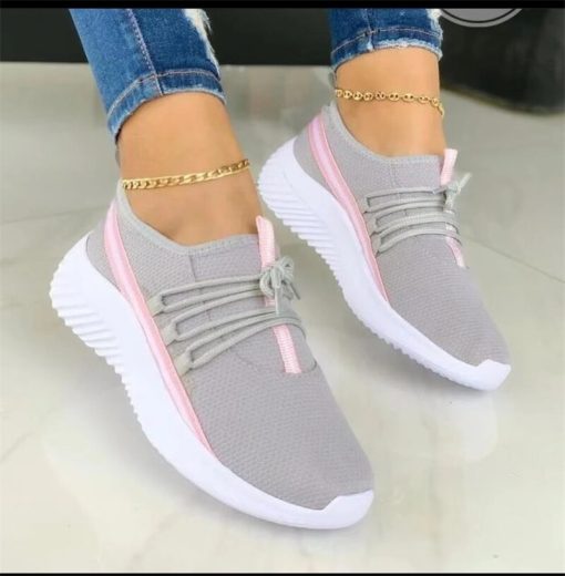 variant image22022 Women s Knitted Mesh Sneakers Fashion Soft Bottom Breathable Outdoor Leisure Walking Shoes Summer Women