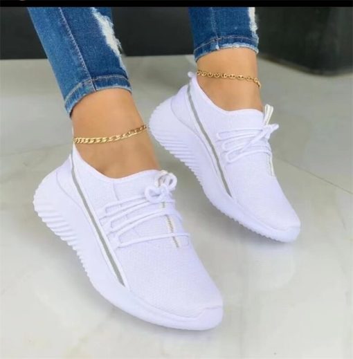 variant image32022 Women s Knitted Mesh Sneakers Fashion Soft Bottom Breathable Outdoor Leisure Walking Shoes Summer Women