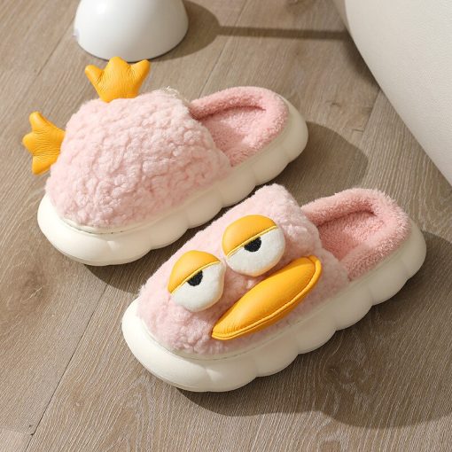 variant image3Cute Duck Slippers Women Shoes Winter Slippers Indoor House Shoes Warm Plush Slipper Couples Home Platform