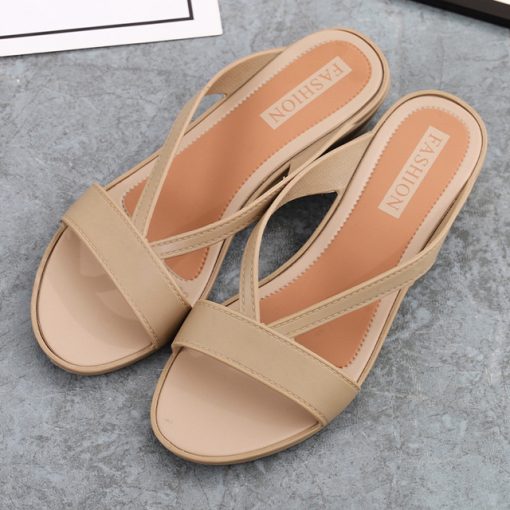 2022 NEW Low Heel Sandals Thick Soled Female Wedge Outdoor Sandals Casual Slippers for Women Summer.jpg 640x640