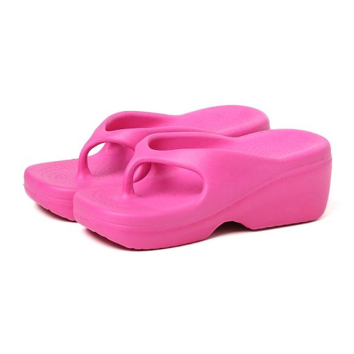 P3yZSummer Square Toe Platform thong Flip Flops Women clip toe Wedges Slippers designer Slides Shoes EVA
