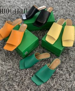 main image02022 Summer Women Sandals Sexy Outside Slippers Sandal Shoes Woman Thin High Heels Square Toe Sandal