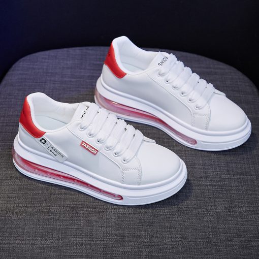 main image0Ladies Leather Sneakers Non slip Lightweight White Casual Shoes 2022 platform shoes zapato tenis de seguridad