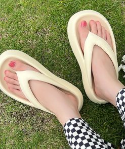 main image0Thong Flip Flops Women Cloud Slippers Summer Shoes 2023 Thick Platform Pillow Slides Orthopedic Clip Toe