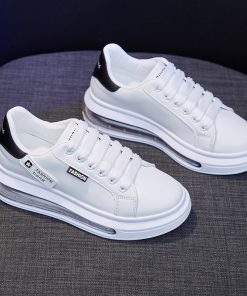 main image1Ladies Leather Sneakers Non slip Lightweight White Casual Shoes 2022 platform shoes zapato tenis de seguridad