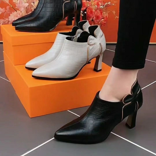 main image2Deep Mouth Solid Color Single Shoes 2022 Spring and Autumn New Thick Heel Fashion All match