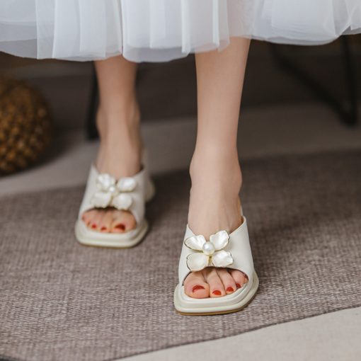 main image2Summer Wedge Sandals 2022 Fashion Platform Slippers Womens Shoes Elegant High Heels Sunflower Comforty Slides Thick