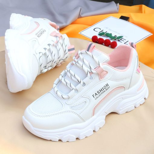 main image32022 Fashion Women s Platform Sneakers Women Shoes Casual Chunky Sport Shoes White Vulcanized Tennis Female