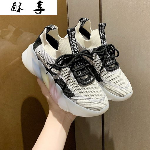 main image32023 Fashion Platform Shoes Women Sneakers Chunky Casual Shoes Breathable Rainbow Bottom Round Toe Comfortable Shoes