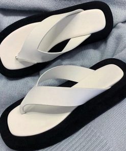 main image3Fashion Non slip Outer Beach Sandals Women s Slippers Summer Color Matching Platform Ladies Sandals Herringbone