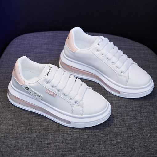 main image3Ladies Leather Sneakers Non slip Lightweight White Casual Shoes 2022 platform shoes zapato tenis de seguridad