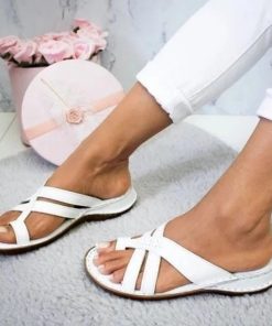 variant image0New Women s Slippers Fashion Platform Wedge Sandals Comfortable Flat Simple Non slip Beach Shoes Sandalia