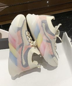 variant image12023 Fashion Platform Shoes Women Sneakers Chunky Casual Shoes Breathable Rainbow Bottom Round Toe Comfortable Shoes