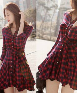 3hxUFashion Womens Lady Long Sleeve Ruffles Office Ladies Casual Flannel Plaid Check Button Down Top Layer