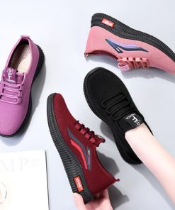 5UlzWomen Shoes Soft Sole Breathable Casual Sports 2022 Walking Shoes New Fashion Light Comfortable Woman Flats