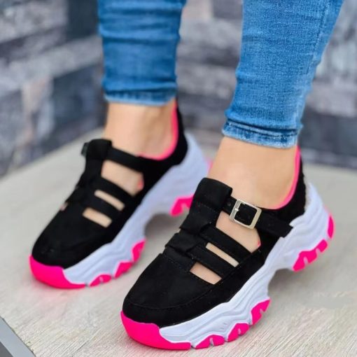 AlG12023 New Thick soled Women s Sports Shoes Fashion Casual Comfortable Slip on Flat Shoes Women