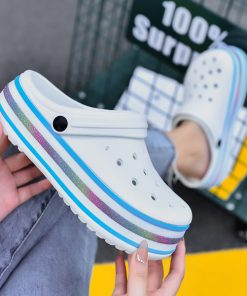 CO50New Trend Women Platform Clogs Sandals Summer Glitter Sole Garden Shoes Woman Designer Slides Casual Outdoor