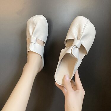 ID8oFlat Shoes for Women 2022 Mule Heels Little White Shoes Summer Slippers Chancletas Para Hombre Slippers