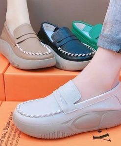 JV7jThick soled Casual Slip on Loafers Women 2022 Spring and Autumn New Comfortable Soft soled Color