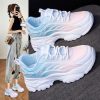 Mixed Colors Breathable Platform Sneakers 2023 New Casual All match Mesh Lightweight Sprots Running Shoes Fashion Spring Autumn