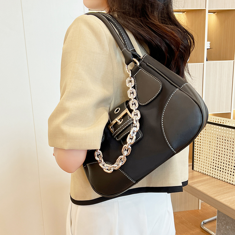Luxury Designer Handbags PU Leather Canvas Splicing Shoulder Bags – Miggon