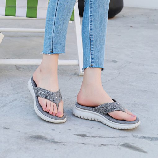 ascJFashion Casual Women Flip Flops Comfortable Sandals Summer Shoes Female Sports Style Beach Slippers For Womens