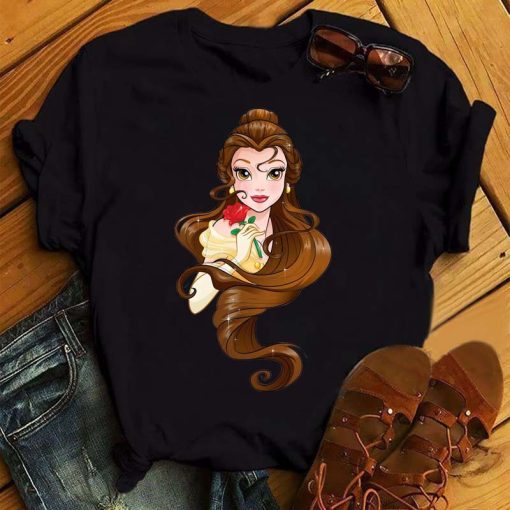 cCKqNew T shirts for Women Fashion Punk Princess Print T Shirt Streetwear Short Sleeves Clothes Kawaii