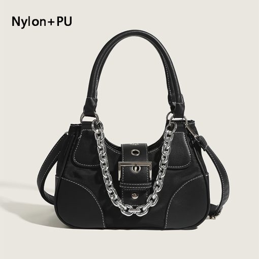 lSM2JIOMAY Luxury Designer Handbags 2023 Women PU Leather and Canvas Splicing Shoulder Bags Free Shipping Girls