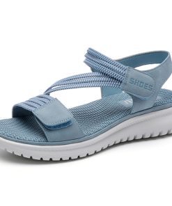 qVuvSports Sandals Women Summer New Casual Flat Women s Shoes Wedges Hollow Student Soft Bottom Platform