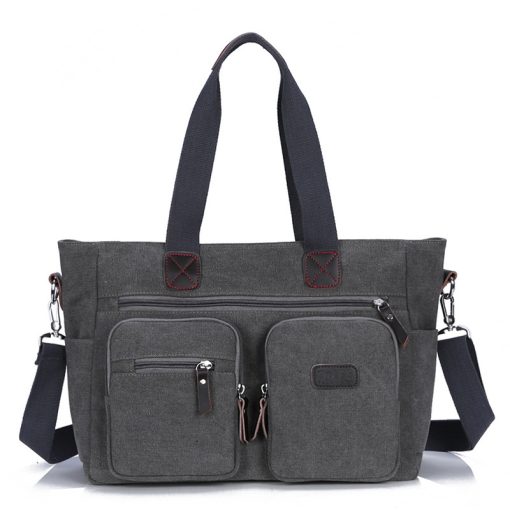 stDsMen Canvas Briefcase Travel Bags Suitcase Classic Messenger Shoulder Bag Tote Handbag Big Casual Business Laptop