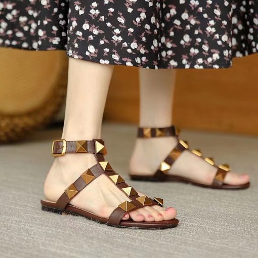 0tJ6Flat Luxury Valen Designer Tino Shoes Slipper Summer Brand Desinger Fashion Women Sandal Casual Slides Outdoor