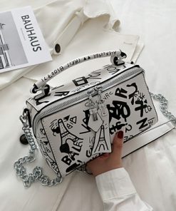 3WTT2023 Luxury Design Women Leather Handbags and Purse Fashion Crossbody Bags for Women Graffiti Handbags Shoulder